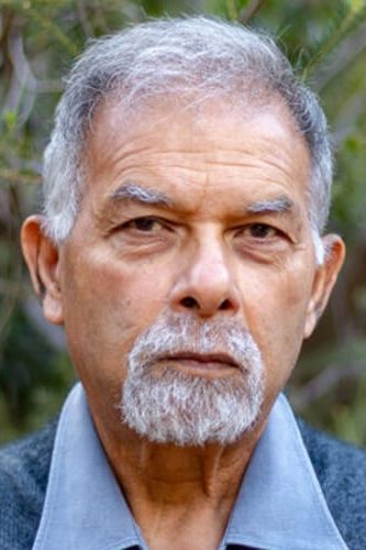 A photograph of Subhash Jaireth, an Indian Australian man. He has short grey hair and a short grey beard.