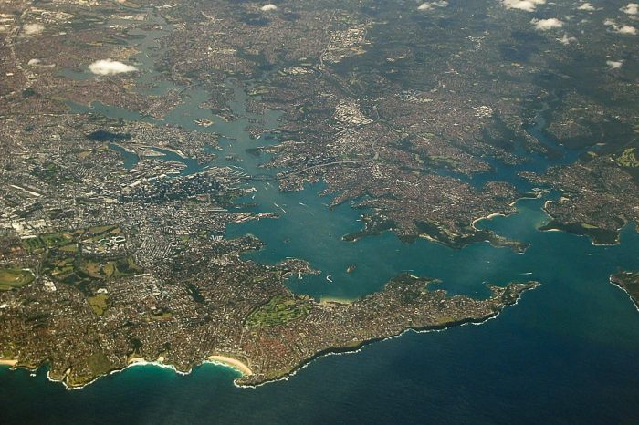 Sydney Harbour aerial view