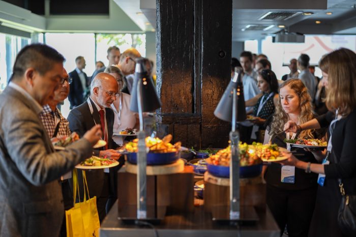 People having lunch at the symposium