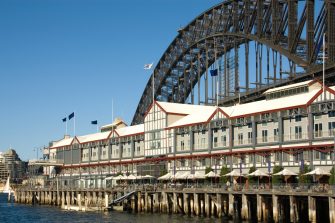 Wharf beside the Sydney Harbour Bridge