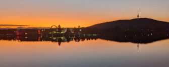 Lake Burley Griffin, Canberra at dusk