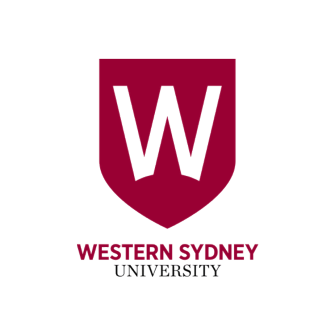 A red Western Sydney University logo