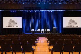 Sydney Masonic Centre conference room From the Floor
