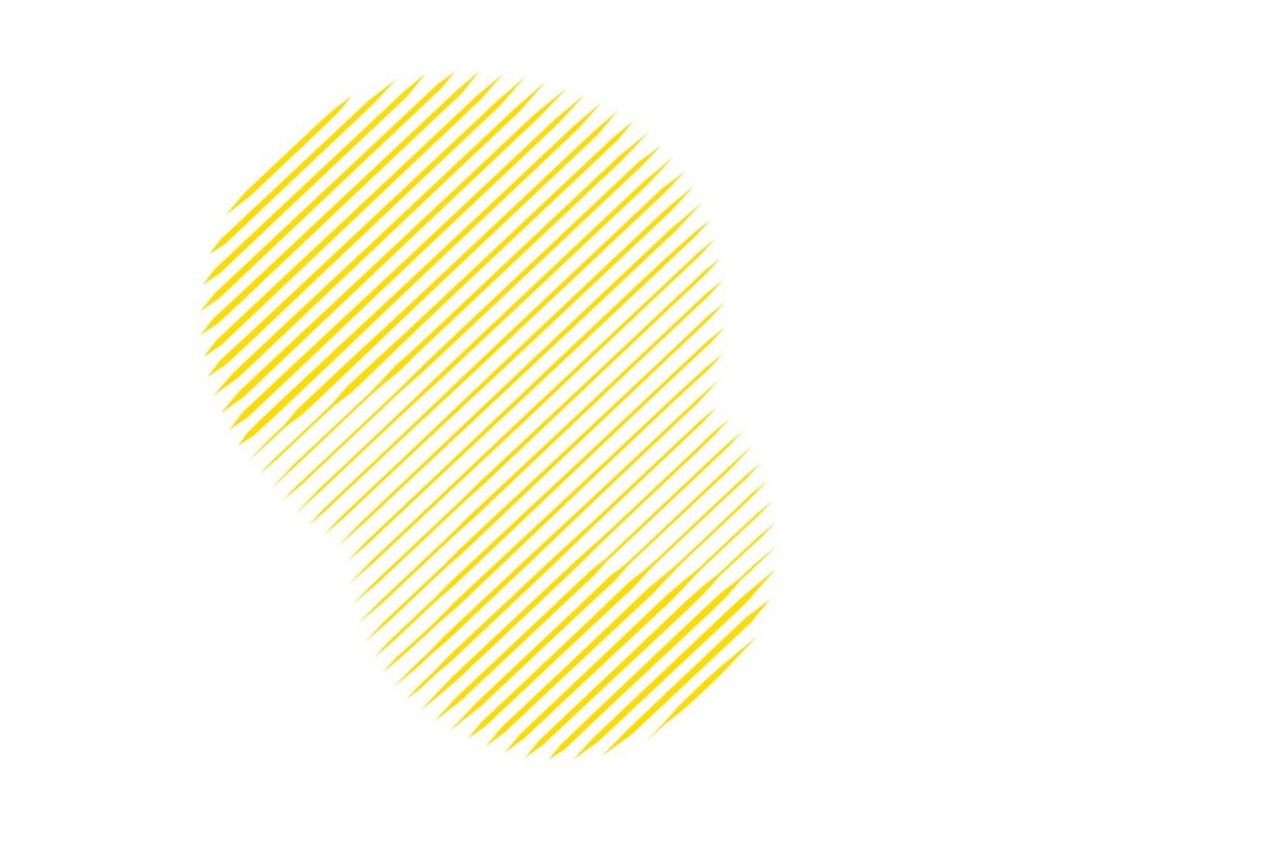 White background with yellow shape overlay