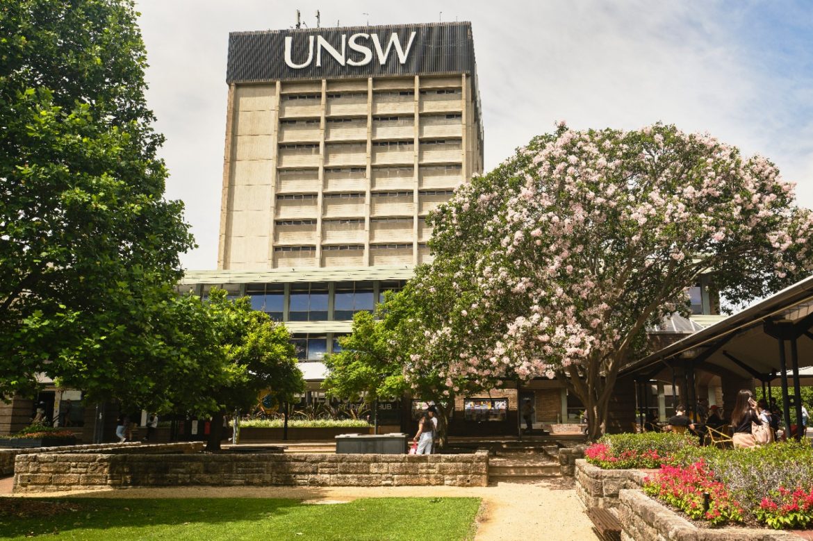 Students on the main walkway at UNSW Kensington.