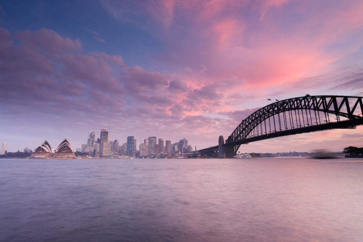 Sydney Harbour and the city of Sydney. New South Wales. Australia.