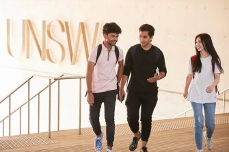 Students walking at Kensington campus
