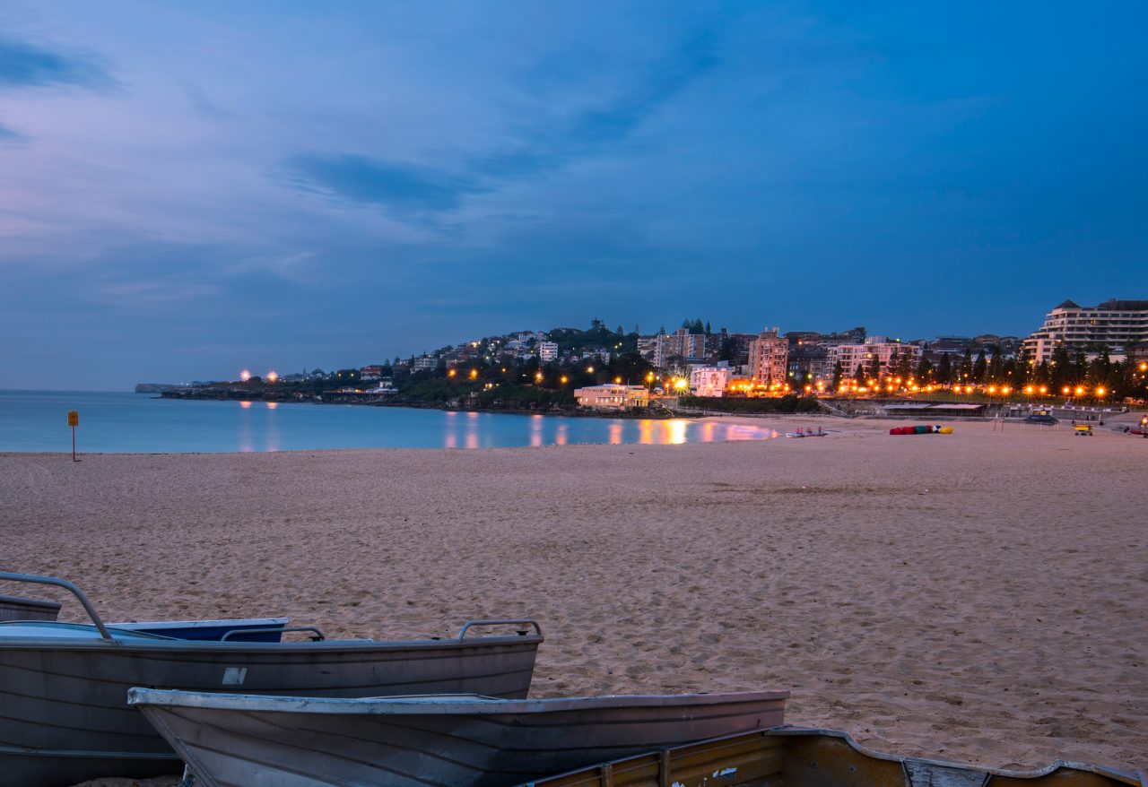 Australia, Sydney, Coogee beach in the evening