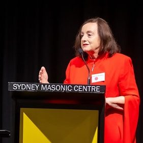 Professor Patricia Davidson presenting at the Community Health Navigator Forum 2025